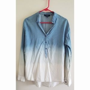 Ombre Blouse Thin Denim Top